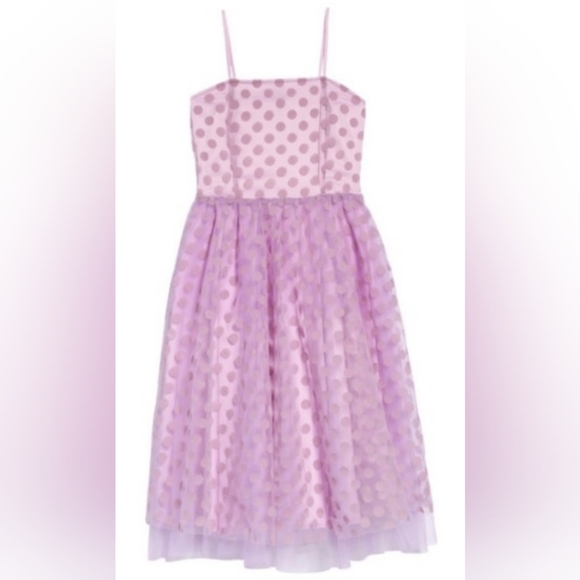 Nordstrom Other - Nordstrom Purple Mist' Polka Dot Tulle Dress, Size Girls L 10 - 12  NWT